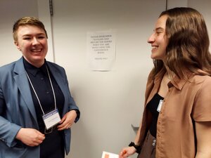 Lucy Pakhnyuk, Program Officer (National Democratic Institute) and Kayla Constabileo (Psych/Geography; minor in Spanish and Global Studies, May ‘25)