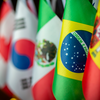 Flags in a row